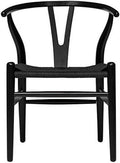 Woven Cord Seat Walnut Chair with Arm T756261