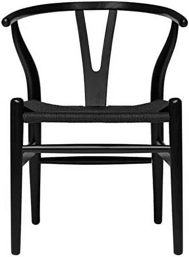Woven Cord Seat Walnut Chair with Arm T756261