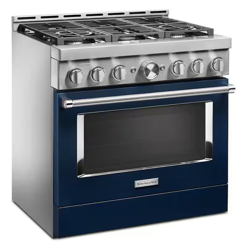 Ink Blue Smart Gas Range with Self-Cleaning and True Convection H774134