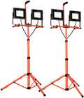 100W 10000 Lumen Dual-Head LED Work Light with Metal Telescopic Tripod Stand Z52512