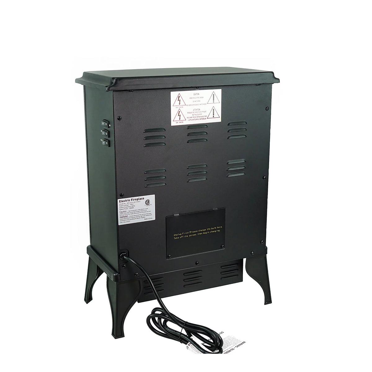 16" Freestanding Electric Fireplace Stove Heater J311