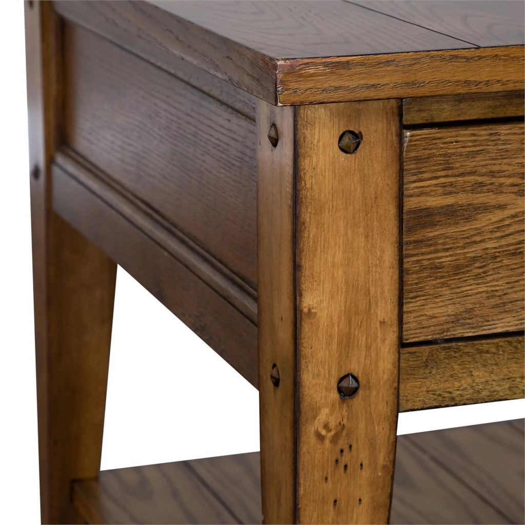 Oak Square End Table Set H32350