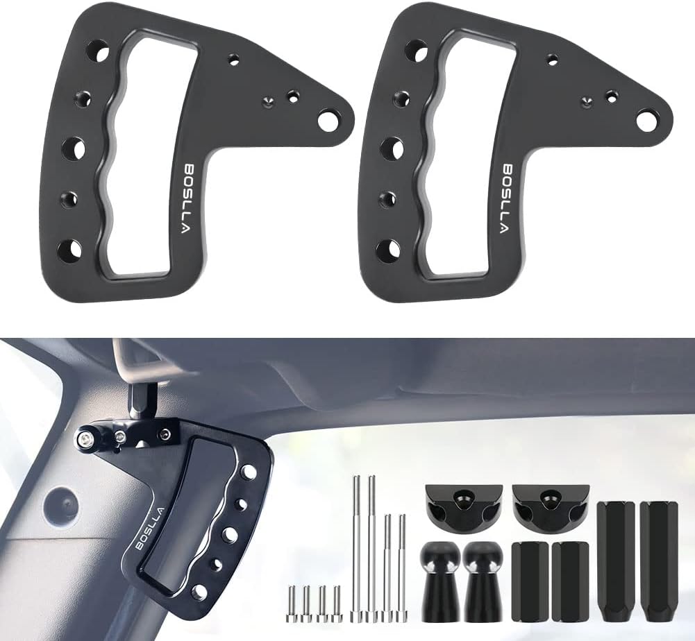 Front & Rear Roll Bar Grab Handles Kit for 2007-2018 Jeep Wrangler JK JKU Unlimited 4 Door Pack of 2 B255383