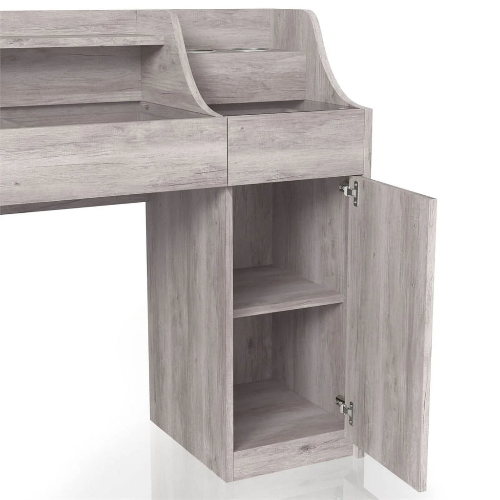 Wood Multi-Storage Vanity Table Y79571