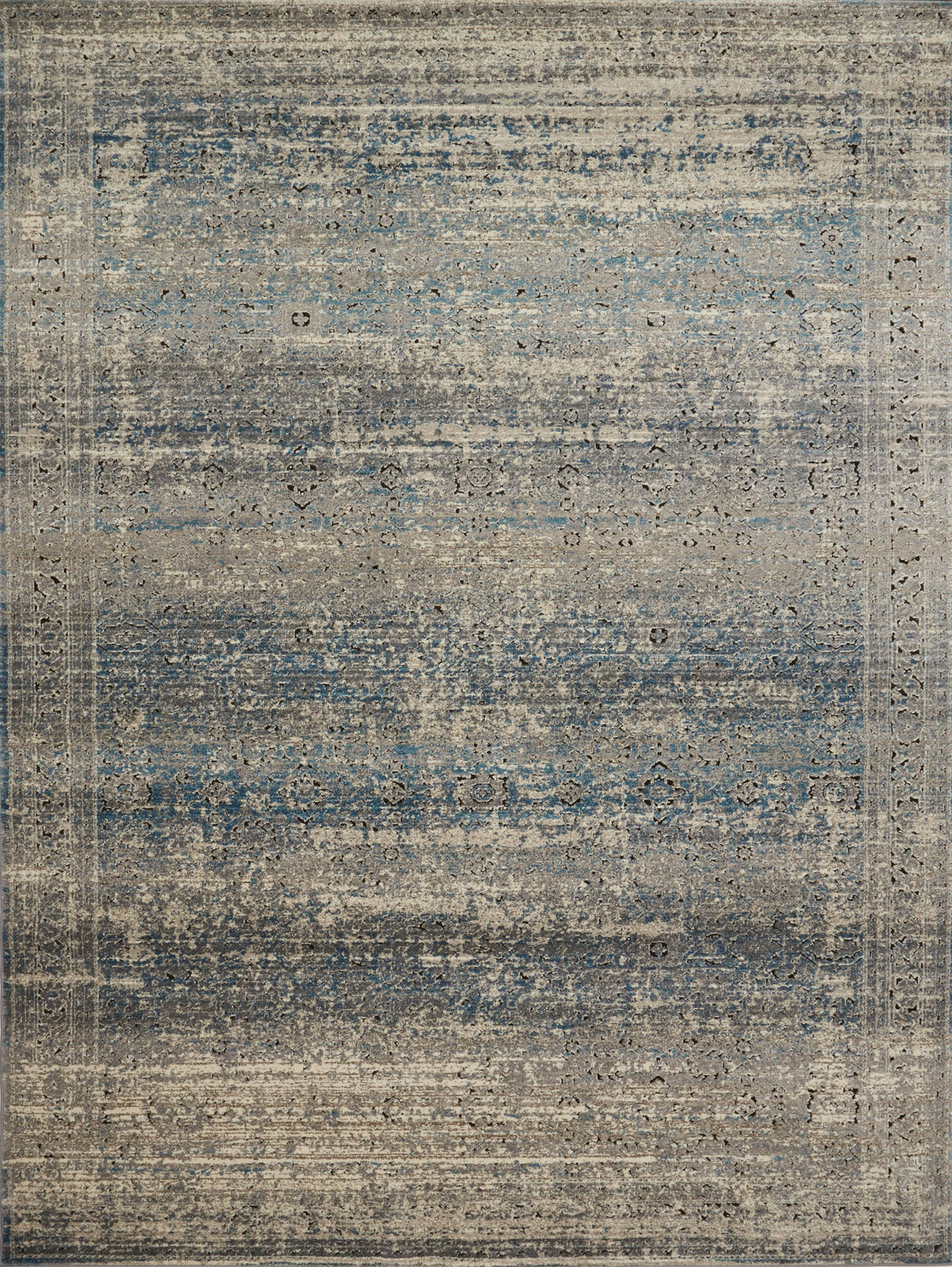 Grey Blue 9'6 x 13' Rug V5505