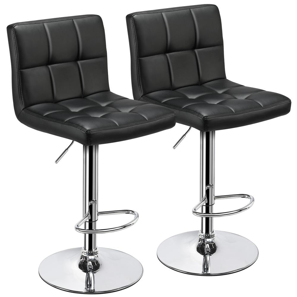 Red Faux Leather Swivel Bar Chairs L15399