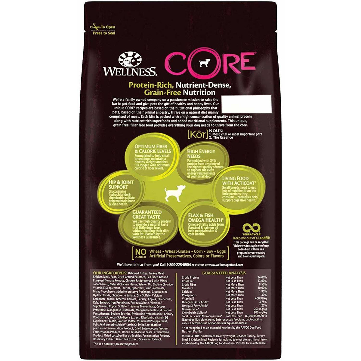 Grain Free Dry Dog Food Small Breed Healthy Weight C8756