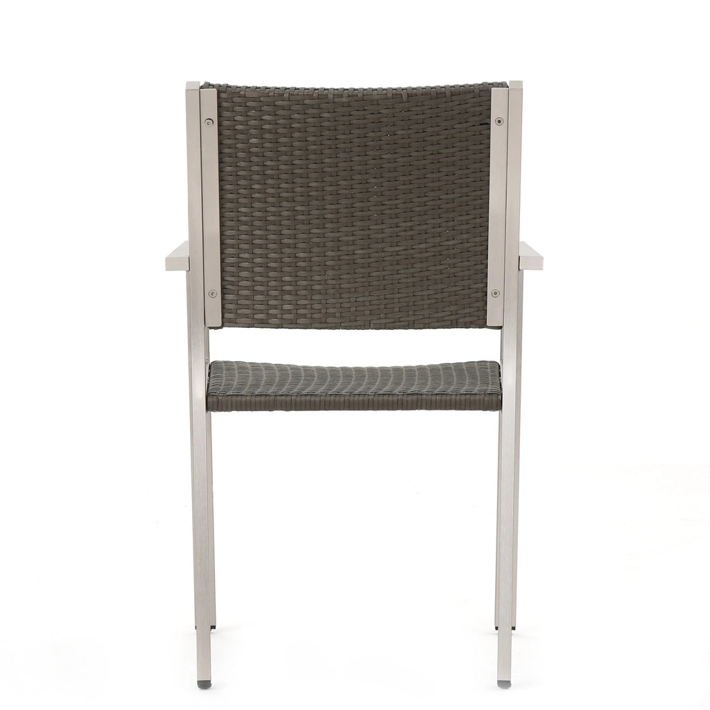 Outdoor Aluminum 9 Seater Wicker 5 Piece Dining Set L467947