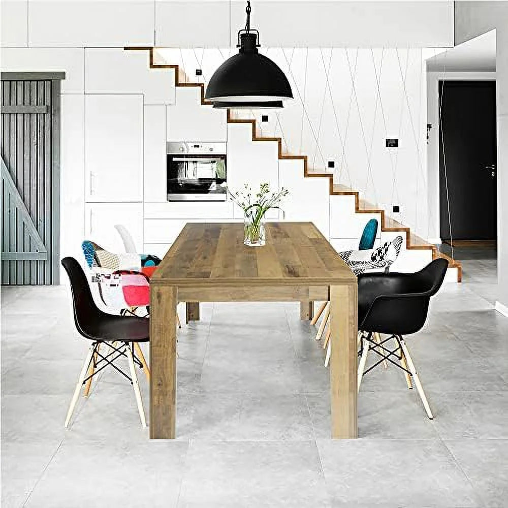 70" Faux Marble Black Rectangular Dining Table W344183