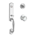 Reserve Single Cylinder Handleset with Traditional Round Rose in Bright Chrome O504273