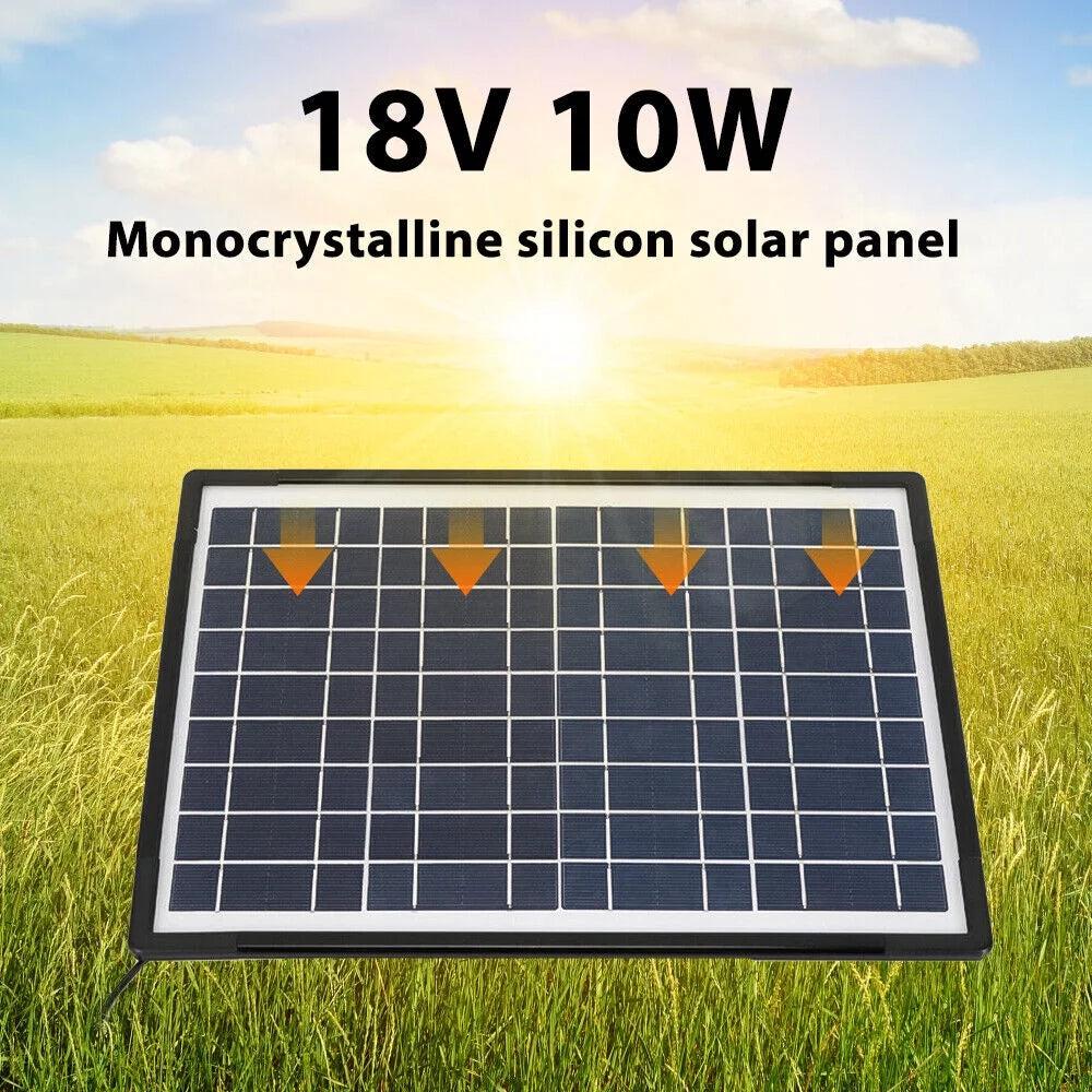 Solar Panel Generator System Portable Home Kit LED Light 12V USB Charger Camping D2632