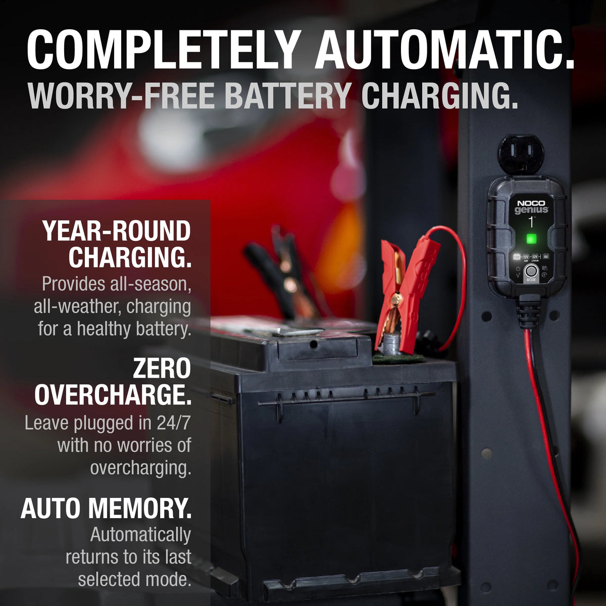 6V/12V 1A Smart Battery Charger and Maintainer R1379