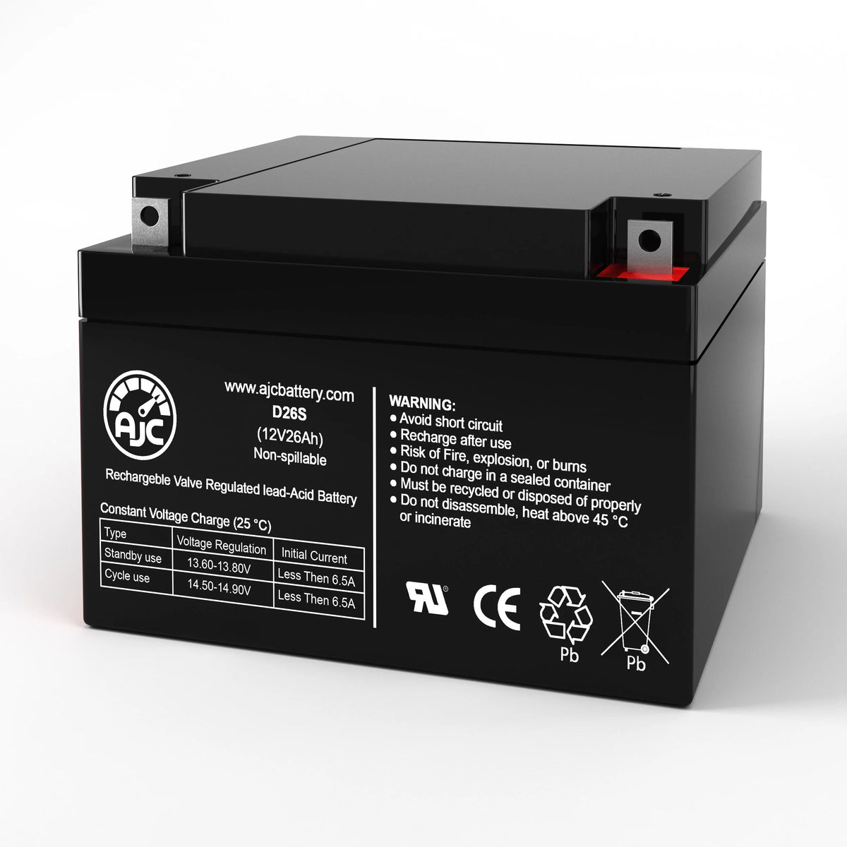 12V 26Ah Sealed Lead Acid Battery S296