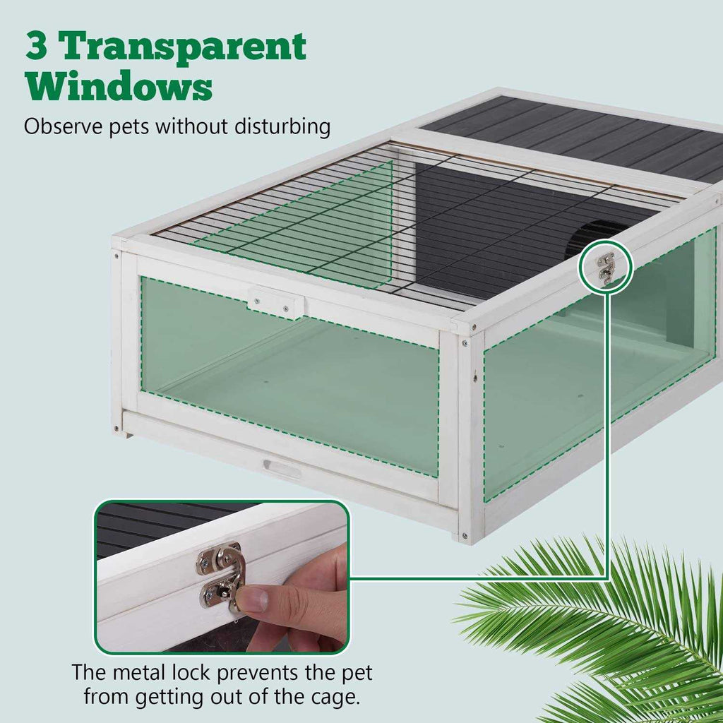 Large Transparent Wooden Tortoise Enclosure J420218
