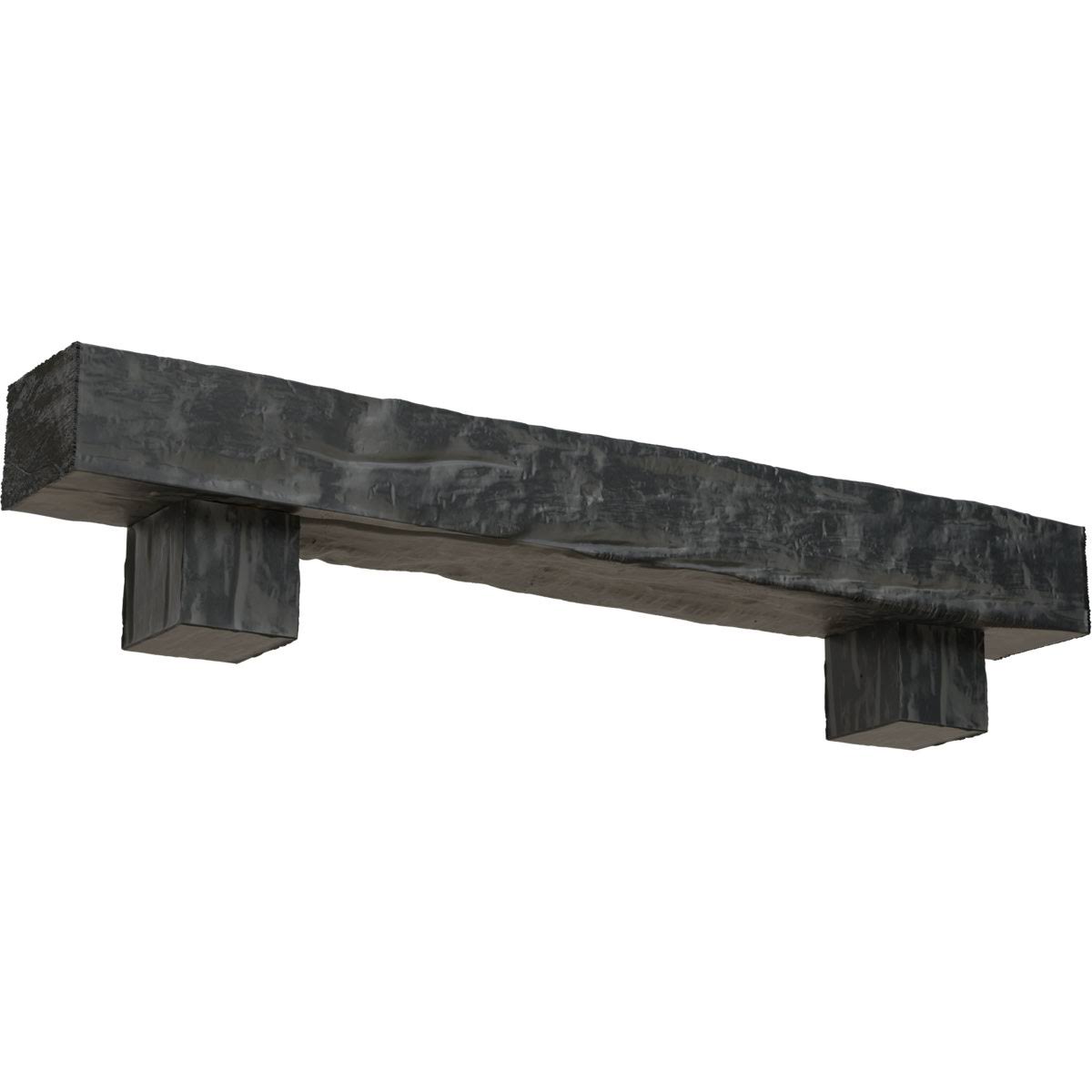 Aged Ash Faux Wood Fireplace Mantel Kit with Corbels A60338