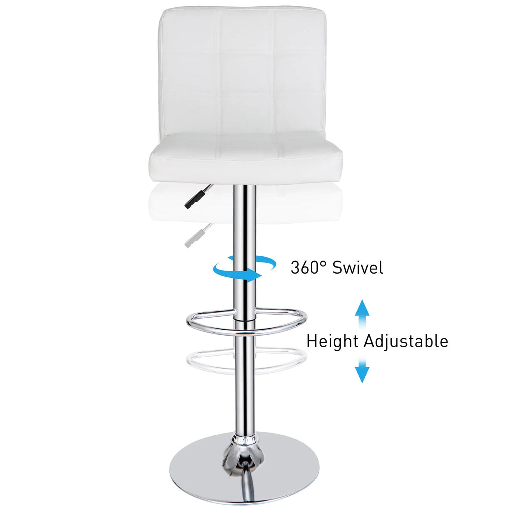 Set of Two Height Adjustable Armless Swivel Bar Stools Y802236